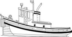 Tugboat silhouette