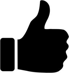 Thumbs-up silhouette