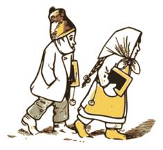 Retro schoolkids