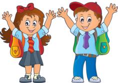 Happy school kids