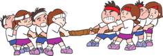 Pulling rope competition