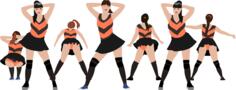 Twerking girls cartoon style