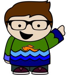 Pointing boy cartoon image