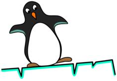 Tux on ice