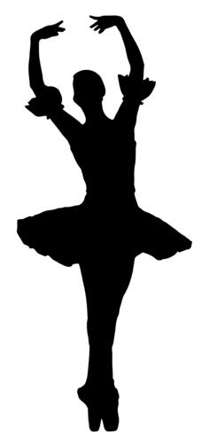 Ballerina black silhouette