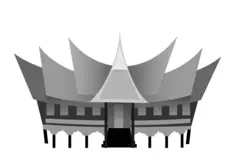 Traditional Japanese house in gray scale