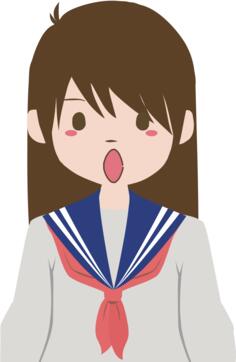 Talking schoolgirl animation