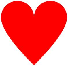 Traditional red heart
