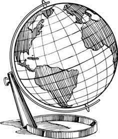 Globe vector silhouette