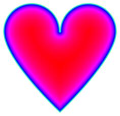 Glowing traditional heart