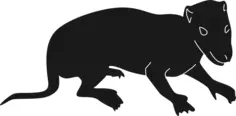 Early mammal silhouette