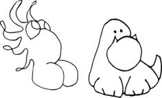 Cartoon figures drawing