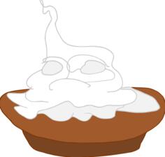Pie with cream vector image