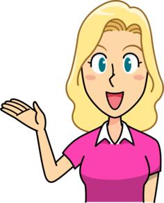 Female presenter animated image