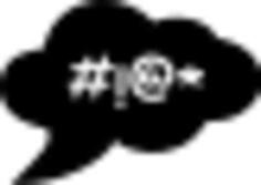 Speech bubble with symbols