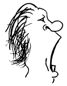 Sketched man's head