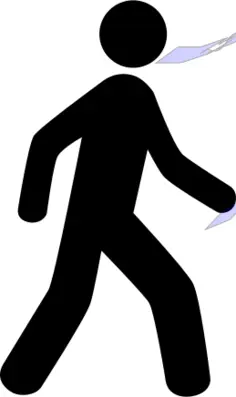 Male figure with papers