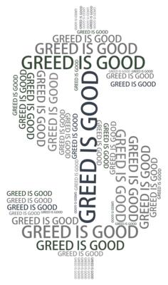 Greed word cloud image