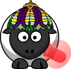 Lampshade and a sheep