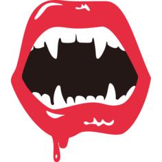 Halloween bloody mouth