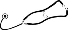Stethoscope vector silhouette