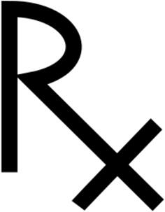 Prescription symbol silhouette