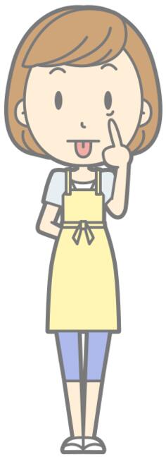 Housewife with facial expression