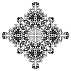 Vintage symmetric frame cross image