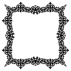 Black floral frame vector image