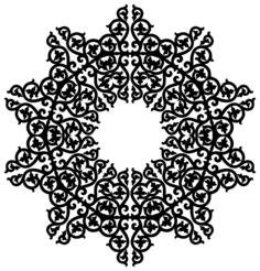 Black snowflake with decoration