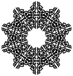 Black snowflake with decoration