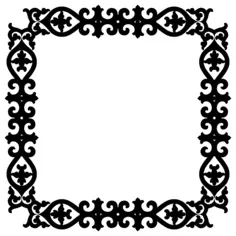 Floral empty frame silhouette