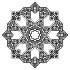Geometric and floral frame