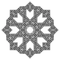 Geometric and floral frame