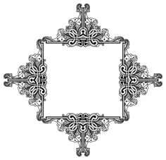 Vintage geometric photo border