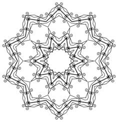 Mandala made of wire