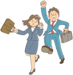 Excited employees