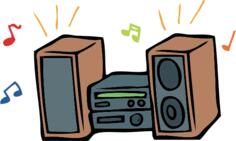 Stereo music