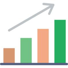 Graph chart in color