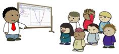 Math teacher and kids