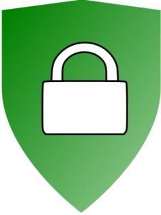 Secured and locked shield