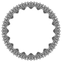 Round vintage photo support