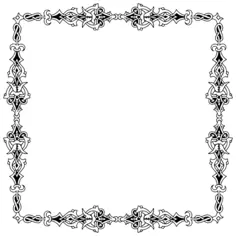 Knitted square picture frame