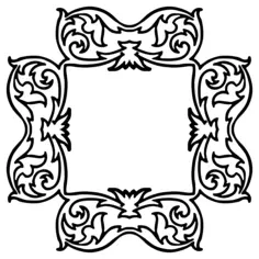 Stylish empty picture frame