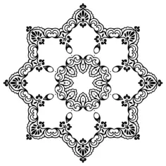 Flowery flower in black