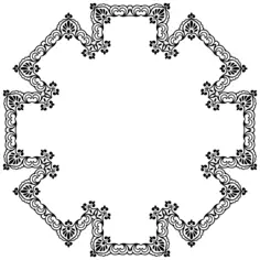 Flowery snowflake decoration