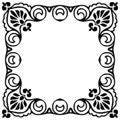 Empty square picture frame