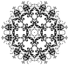 Floral design vector drawing