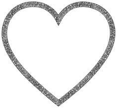 Flourish black and white heart