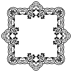 Floral square frame